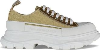 Alexander McQueen Tread Slick low top sneakers - Dames - Sneakers - Geel - 38 1/2 EU - Leer - Schoenen