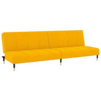 vidaXL Sof&aacute; Cama De 2 Plazas Terciopelo Amarillo Vidaxl