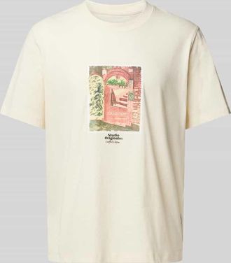 Jack & Jones Jack & Jones T-Shirt mit Motiv-Print Modell PAROS in Offwhite, Gr&ouml;&szlig;e M