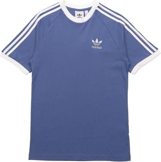 adidas originals MENS 3-stripes Logo Printed Sports Short Sleeve Blue GN3501