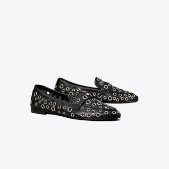 Tory Burch Womens Eyelet Ballet Loafer, size 6.5