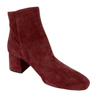 Michael Kors Heeled Boots, female, Red, 2 UK, Bordeaux Suede Bootie Alane Flez