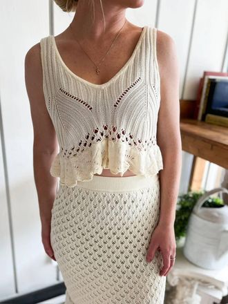 Beach Riot Leigh Top In Ivory