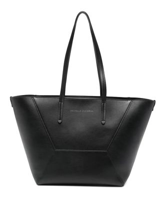 Brunello Cucinelli Leather Shopper Bag