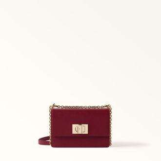 Furla 1927 Borsa A Tracolla Ciliegia D Rosso Pelle Stampata Donna
