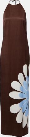 Cala de la Cruz Agnes floral halterneck maxi dress