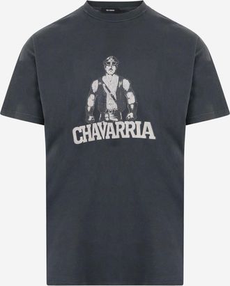 Willy Chavarria Leather Daddy Camiseta de algod&oacute;n f&aacute;cil