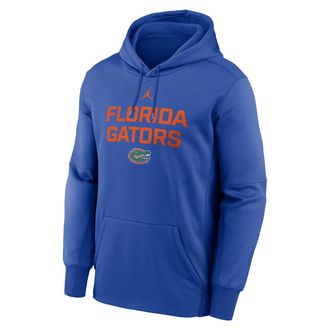 Nike Jordan Mens Florida Team Stacked Mens Jordan Brand Therma College Pullover Hoodie in Blue | NKAQ4EVUFN-2KJ