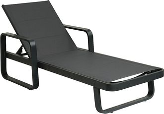 Vente-Unique Tumbona de aluminio y textilene - Antracita - KILA de MYLIA