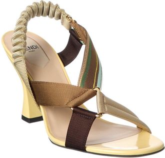 Fendi Fendi Iconic Colibri Patent Sandal