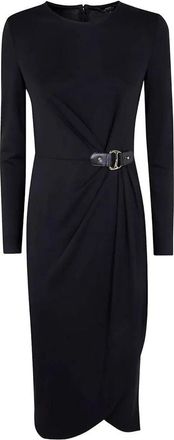 Ralph Lauren Kleedjes, Dames, Zwart, M, Sablise Long Sleeve Day Dress