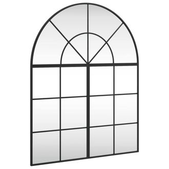 Berkfield Home Wall Mirror Black 80x100 cm Arch Iron