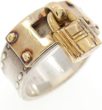 Herm&egrave;s Silver Silver 925 Band Ring (Pre-Owned)