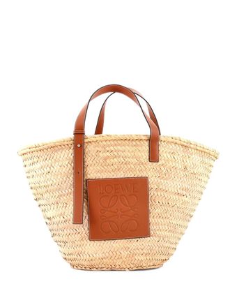 Loewe Basket Tote Raffia Large bucket bag - Brown