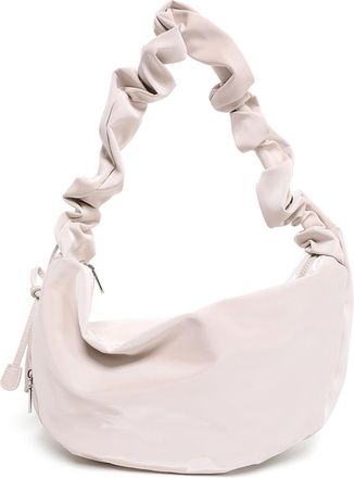 Generic Cymwer Women Synthetic Leather Pleated Vintage Hobo Handbag with Zipper Daily (White)