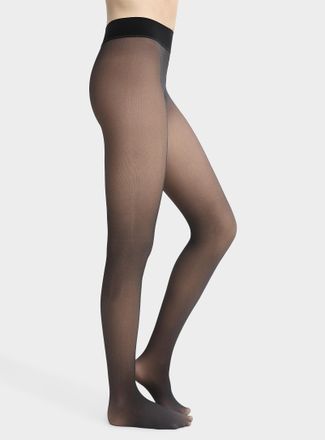 Dim Womens Sheer-effect polar fleece lined tights