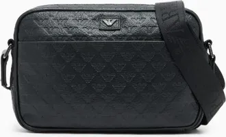 Emporio Armani lederen adelaarstas met reli&euml;f