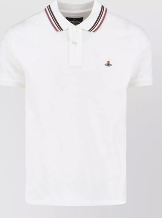 Vivienne Westwood short sleeve shirt striped contrast collar