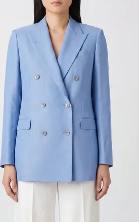 Tagliatore Blazer doppiopetto in lana vergine, seta e lino con rever a lancia