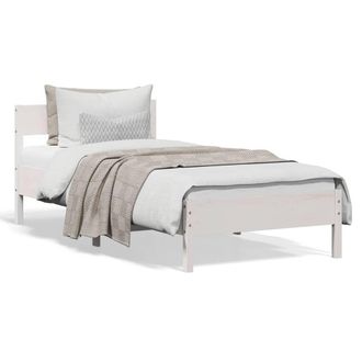 Berkfield Home Bed Frame without Mattress White 90x200 cm Solid Wood Pine