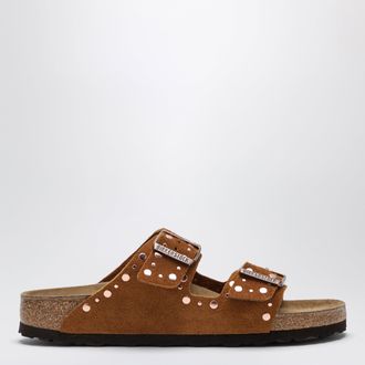 Birkenstock Slide Arizona Rivet in pelle scamosciata con borchie