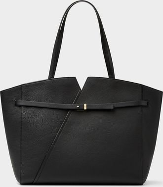 BOSS Womens Thin belt pebbled leather tote bag