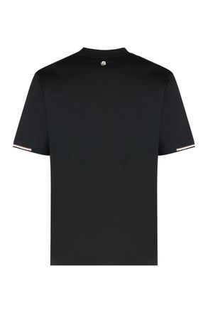HUGO BOSS Mens Black Cotton Crew-Neck T-Shirt T-Shirts And Polos