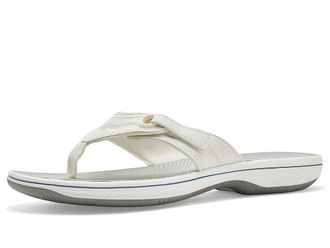 Clarks Breeze Reyna Womens Sandals White Synthetic : 10 B - Medium