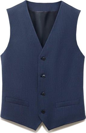 Mango Paris Superslim Fit Suit Vest in Ink Blue at Nordstrom, Size 36