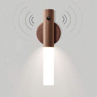 OEM Aplique De Pared Led De Madera Con Sensor De Movimiento Inal&aacute;mbrico, Recargable Por Usb, Ideal Para La Habitaci&oacute;n De Los Ni&ntilde;os -crezuo
