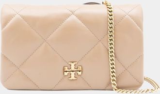 Tory Burch Light Stone Leather Shoulder Bag