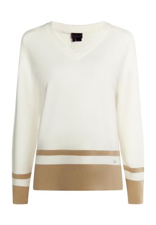 Dreimaster Dreimaster Gebreide trui Dames Gebroken wit beige