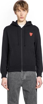 Comme Des Gar&ccedil;ons Double Heart Zip-Up Hoodie