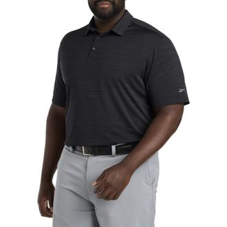 Reebok Big & Tall Performance Space-Dyed Polo Shirt in Black at Nordstrom, Size Xx-Large S