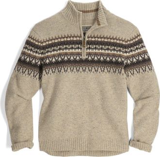Royal Robbins Arch Rock Quarter Zip Merino Wool Pullover in Sandstone Kirkwood Print at Nordstrom, Size Xx-Large