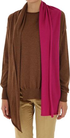 Liviana Conti Open Cardigan Sweater in Koper - Dames - Ronde hals truien - Bruin - XL - Wol - Truien & Vesten