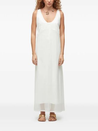 Osklen Jurk met diepe ronde hals - Wit