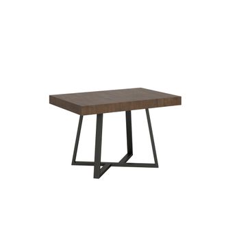 ITYhome Mesa extensible 90x130/390 cm efecto madera, nogal