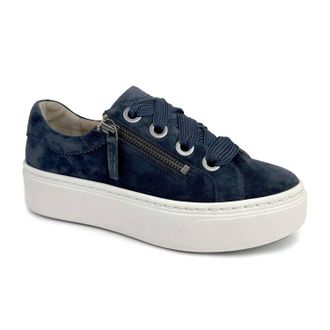 Aetrex Womens Aubrey Arch Support Platform Sneakers In Navy