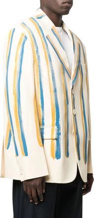 Marni Blazers, male, Multicolor, M, Single-Breasted Blazer