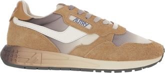 Autry Brown Leather Nylon Running Sneakers