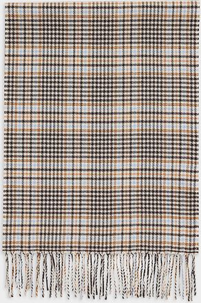 PIACENZA 1733 Mens Castle Houndstooth Plaid Wool Scarf