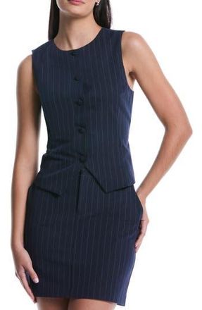 Shelli Segal Pinstripe Vest in Peacoat at Nordstrom Rack, Size X-Large