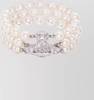 Vivienne Westwood pearl embellished multi-strand wraparound bracelets