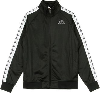 Kappa Slim Heren Trainingsjack Zwart/Wit - Heren - Vesten met rits - Zwart - M - Polyester - Hoodies & sweatvesten
