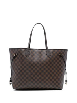 Louis Vuitton 2009 Damier Ebene Neverfull GM tote bag - women - Calf Leather/Fabric/Leather - One Size - Brown