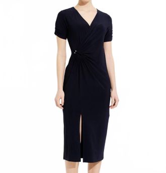 Joseph Ribkoff Wrap Dress In Midnight Blue