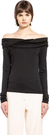 Max Mara Wool Off-The-Shoulder Top
