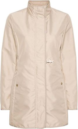 Fay Beige Waterafstotende Jas met Opstaande Kraag - Dames - Regenjassen - Beige - L - Jassen