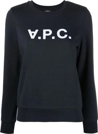 A.P.C. Donkerblauwe Sweat Viva Sweatshirt - Dames - Sweatshirts - Blauw - XS - Katoen - Hoodies & sweatvesten